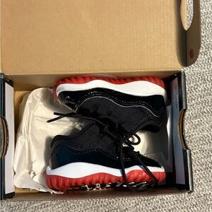 Jordan Kids Black and Red Sneakers